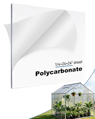 1/4" Thick Polycarbonate Plastic Sheet 24"x24"- UV,Impact&Weather Resistant Transparent Polycarbonate Panel,Easy to Cut for DIY Hobby, Home,Crafts & Window Replacement in Saudi Arabia