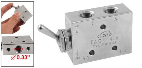 # صمام تبديل هوائي أمريكي بموضعين و5 اتجاهات TAC2-41V بلون فضي in Kuwait