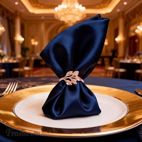 Framendino, 50 Pack Rose Gold Metal Leaf Napkin Rings Holder Buckles for Wedding Table Decor in Saudi Arabia