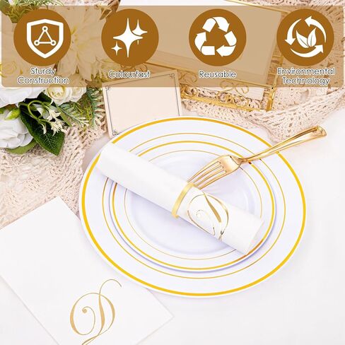 100 Pcs Gold Napkin Rings Bulk, Metal Napkin Ring Holders Round Buckles, 1.57" Exquisite Napkin Rings for Wedding Dinner Party Christmas Home Table Setting Decor in Kuwait