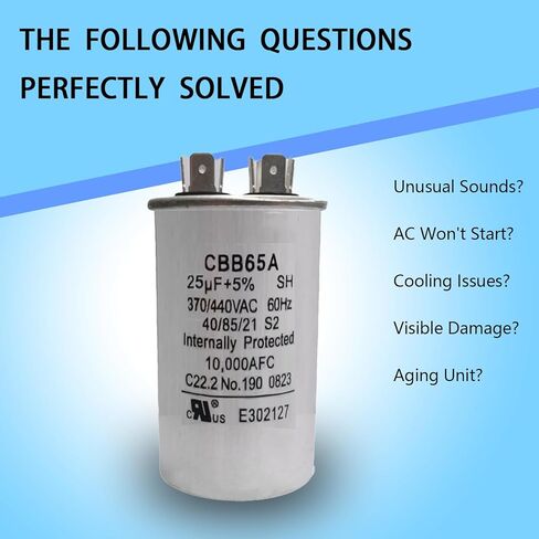 25 فائق التوهج 25MFD 50/60 هرتز 370VAC 440VAC CBB65 مكثفات تشغيل مستديرة لتشغيل محرك التيار المتردد، تشغيل محرك التيار المتردد، تشغيل المروحة، مكثفات تكييف الهواء للتبريد أو المضخة الحرارية. in Kuwait