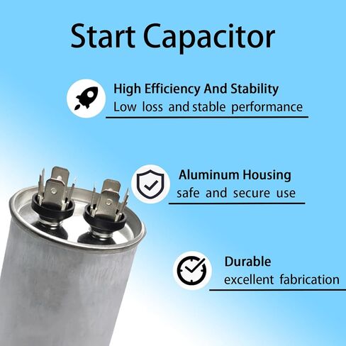 25 فائق التوهج 25MFD 50/60 هرتز 370VAC 440VAC CBB65 مكثفات تشغيل مستديرة لتشغيل محرك التيار المتردد، تشغيل محرك التيار المتردد، تشغيل المروحة، مكثفات تكييف الهواء للتبريد أو المضخة الحرارية. in Kuwait