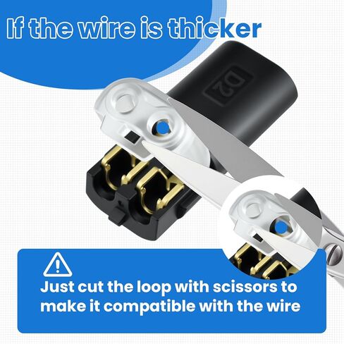 Aifeier ET 50 Pcs Low Voltage Wire Connector | Double-Wire Snap-On Quick Clip Fasteners with Locking Buckle | Led Light Strip Connectors 2 Pin | No Wire Stripping Cutting in Saudi Arabia