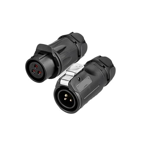 LP20 البلاستيك 2 3 4 دبوس مقاوم للماء M20 الكهربائية ذكر التوصيل أنثى المقبس سلك موصل لحام الطاقة (4pin مجموعة التوصيل 1) in Kuwait