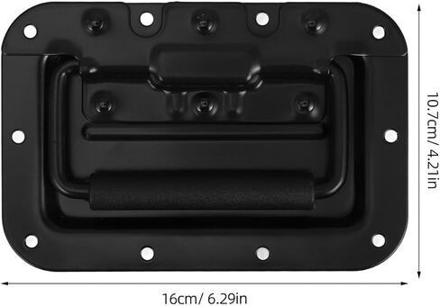 Spring Loaded Metal Grip Handle 8mm Recessed Pull Handle for Flight Case Cabinet Box with Black Padded Grip, Industrial Hardware for Speaker and Instrument Cabinets in Saudi Arabia