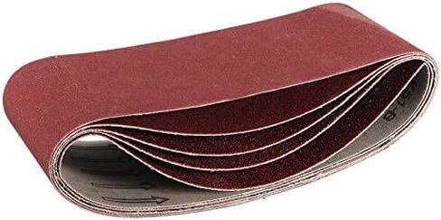 ماكينة صنفرة الحزام، شريط كاشطة من ورق الصنفرة 5 قطع من أحزمة الصنفرة 75 × 457 مم درجة مختلطة 60 80 120 240 أداة سنفرة كهربائية لطحن وتلميع الخشب المعدني والجلود in Kuwait