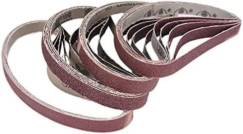حزام صنفرة، شريط كاشط من ورق الصنفرة 20 قطعة حزام صنفرة 40/60/80/120 أحزمة صنفرة أداة حزام كاشطة للأثاث الخشبي وتلميع المعادن 13 × 457 مم in Kuwait