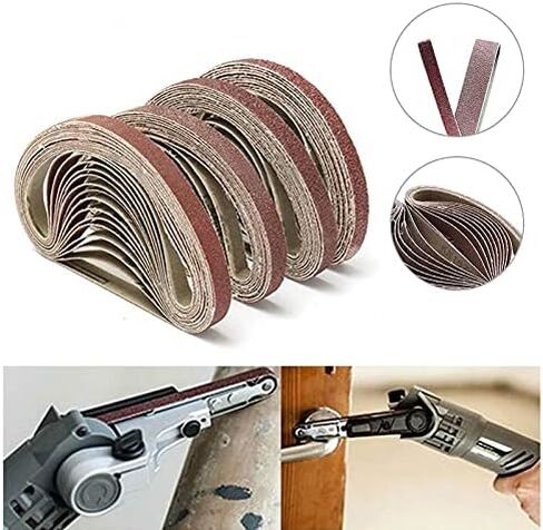 حزام ساندر، شريط كاشطة من ورق الصنفرة 10 قطع 13 * 457 مم أحزمة صنفرة 40-1000 حبيبة شريط كاشطة من ورق الصنفرة لحزام الصنفرة أداة كاشطة لتلميع المعادن الناعمة الخشبية (800) in Kuwait