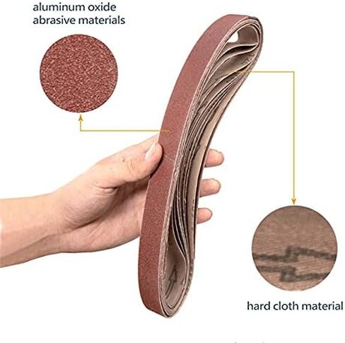 حزام ساندر، شريط كاشطة من ورق الصنفرة 10 قطع 13 * 457 مم أحزمة صنفرة 40-1000 حبيبة شريط كاشطة من ورق الصنفرة لحزام الصنفرة أداة كاشطة لتلميع المعادن الناعمة الخشبية (800) in Kuwait