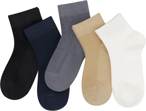 SERISIMPLE Kids Viscose Bamboo Above Ankle Socks Breathable Thin Summer Crew Comfortable Mesh Girls Boys Socks 5 Paris in Kuwait