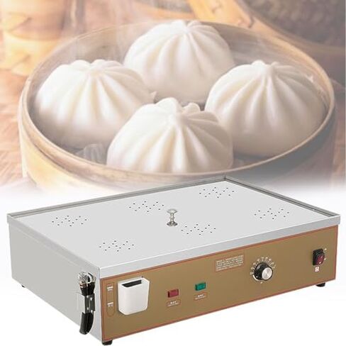 Commercial Electric Bun Steamer Machine, Stainless Steel with U-Tube Heating, Dry Boiling Alarm, Ideal for Chinese Cuisine and Vegetable Cooking, High-Efficiency Food Steamer in Saudi Arabia