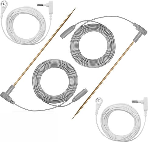 مجموعة قضبان التأريض النحاسية مع سلك تأريض بطول 40 قدمًا ومشبك تمساح، وقضيب أرضي محمول للتوصيل الأرضي، يتضمن قضيب تأريض نحاسي للحصيرة والورقة وغطاء الوسادة واستخدام البطانية (عبوة واحدة) in Kuwait