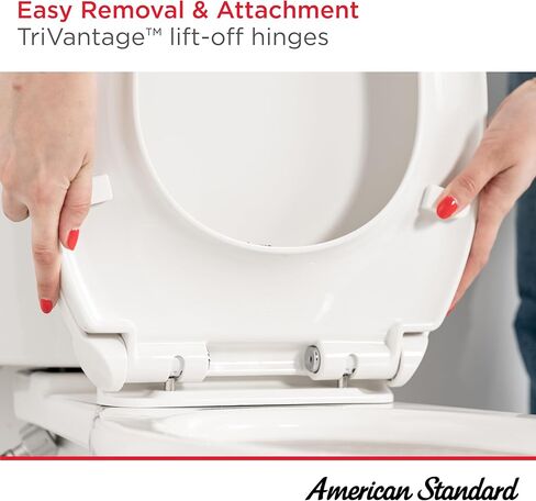 American Standard 5055A65C.020 مقعد المرحاض المعاصر المطول Vormax مع TriVantage، أبيض in Kuwait