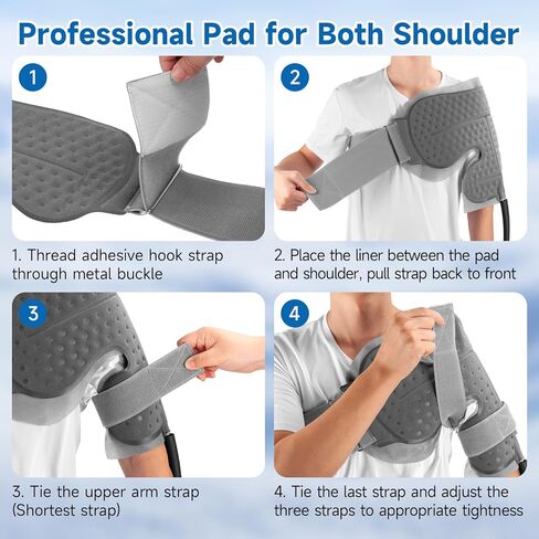 Cold Therapy Machine Shoulder with Programmable Timer, Portable Ice Machine for Shoulder After Surgery Recovery, 13 Quarts Rotator Cuff Ice Therapy Machine with Compression Pad in Saudi Arabia