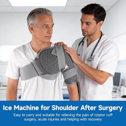 Cold Therapy Machine Shoulder with Programmable Timer, Portable Ice Machine for Shoulder After Surgery Recovery, 13 Quarts Rotator Cuff Ice Therapy Machine with Compression Pad in Saudi Arabia