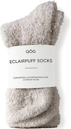 QOG Cozy Cloud Socks - Fuzzy Socks for Women & Men, Warm & Unisex - Soft, Fluffy Sleep Sock - Relaxation Gift in Kuwait