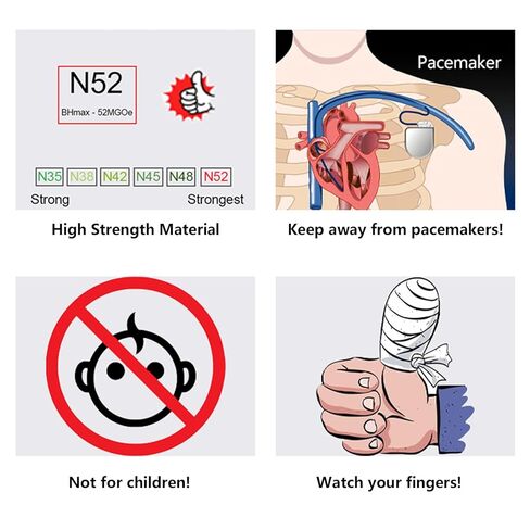 مغناطيس N52 - 2 بوصة طول × 1/2 بوصة عرض × 1/8 بوصة ارتفاع - 10 عبوات، مغناطيس شريط نيوديميوم قوي، مغناطيس قوي من النيوديميوم الصناعي شديد التحمل للثلاجة، المرآب، المطبخ، العلوم، الحرف اليدوية، المكتب، DIY in Kuwait