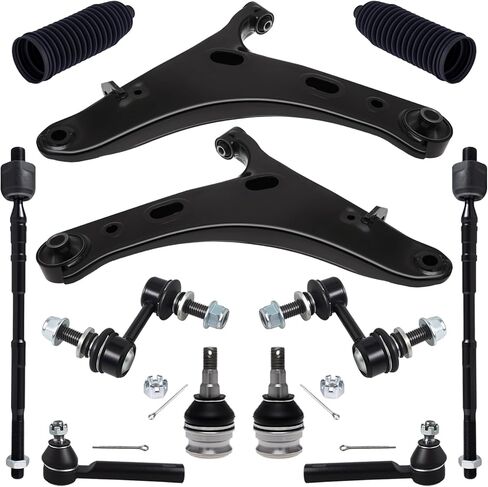 Tucarest 12pc Stempension Kit Fit for 2012-2016 Su-Baru Impreza 2.0L ، 2 Arm Lower Control Arm + 2 Ball Consig + 4 rod inner inner rod + 2 sway bar [# 524-789 524-790 K750049 EV801185 ES3712 K9513] in Kuwait