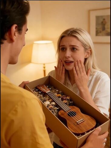 23 بوصة الحفل القيثارة المهنية الماهوجني القيثارة للمبتدئين مع الدروس عبر الإنترنت حقيبة جيتار موالف حزام سلاسل النايلون يختار in Kuwait