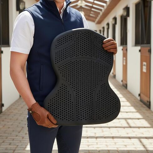 Menolana Silicone Gel Saddle Pad with Ventilation, Washable Non Slip Western/English Riding Saddle Pad for Horses in Saudi Arabia