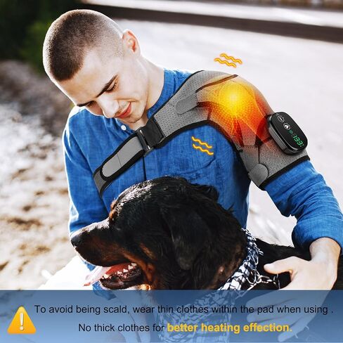 وسادة تسخين كتف لاسلكية، دعامة كتف ساخنة مع تسخين واهتزاز لتخفيف آلام الكتف، مدلك كتف محمول للرجال والنساء لتخفيف آلام الكفة الدوارة in Kuwait