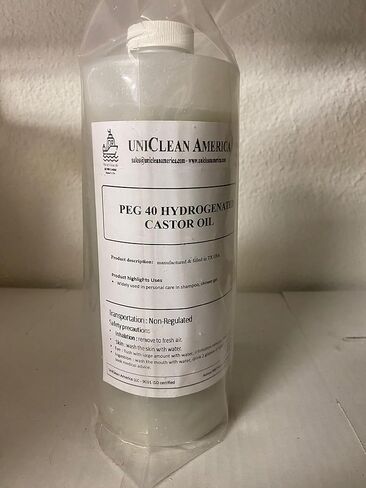 PEG 40 - الخافض للتوتر السطحي لزيت الخروع المهدرج 40 صنع في الولايات المتحدة الأمريكية - الحجم: 64 أونصة سائلة in Kuwait