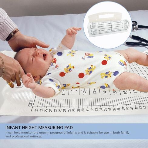 Baby Height Measuring Mat & Infantometer - Soft Growth Height Chart for Toddler, Newborn - Wall-Mountable Washable Ruler for Kids, Pediatrician Use (Foldable, Space-Saving) in Saudi Arabia