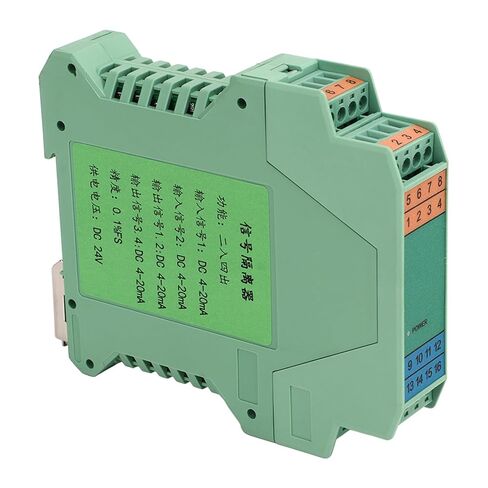 DC Isolator 2 in 4 Out Current Transmitter 4‑20mA PLC Detect Conditioner 24V in Saudi Arabia