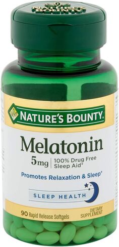 الميلاتونين حسب Nature's Bounty ، بنسبة 100 ٪ من المساعدات الخالية من المخدرات ، والمكملات الغذائية ، ويعزز الاسترخاء وصحة النوم ، 5 ملغ ، 90 ناعمة سريعة الإفراج in Saudi Arabia