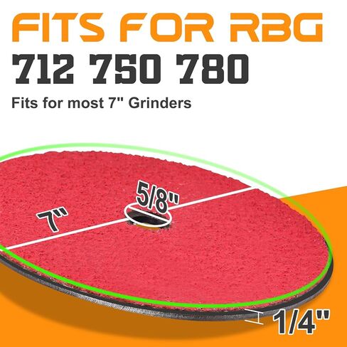 Upgrade 7" Disc Grinder for RBG 712, 750, 780 Grinders, Replace 7" Lawn Mower Blade Sharpener Disc, 11710 Abrasive Grinding Wheel in Saudi Arabia