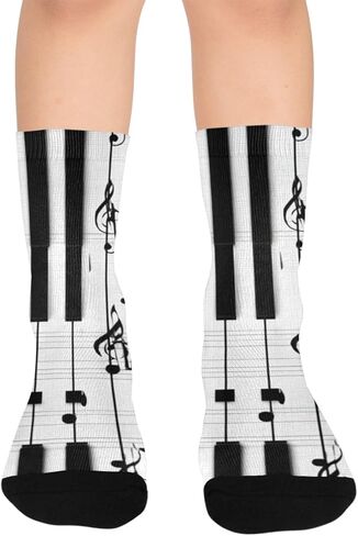 Piano Key Grid Hiking Socks - Toddler Boys & Girls Warm Thick Thermal Winter Crew Socks for School, Daily Wear & Outdoor Activities in Saudi Arabia