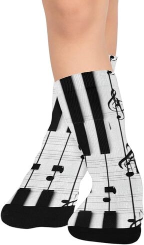 Piano Key Grid Hiking Socks - Toddler Boys & Girls Warm Thick Thermal Winter Crew Socks for School, Daily Wear & Outdoor Activities in Saudi Arabia