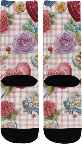 Quilt Valentine Pattern Hiking Socks - Toddler Boys & Girls Warm Thick Thermal Winter Crew Socks for School, Daily Wear & Outdoor Activities in Saudi Arabia