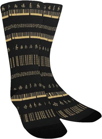 Piano Note Dark Art Hiking Socks - Toddler Boys & Girls Warm Thick Thermal Winter Crew Socks for School, Daily Wear & Outdoor Activities in Saudi Arabia
