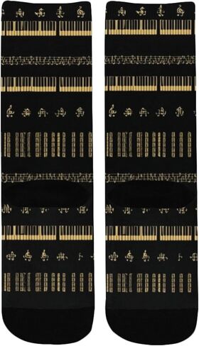 Piano Note Dark Art Hiking Socks - Toddler Boys & Girls Warm Thick Thermal Winter Crew Socks for School, Daily Wear & Outdoor Activities in Saudi Arabia