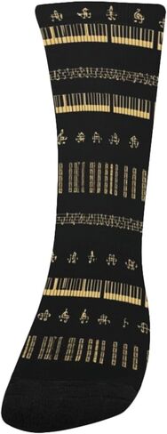 Piano Note Dark Art Hiking Socks - Toddler Boys & Girls Warm Thick Thermal Winter Crew Socks for School, Daily Wear & Outdoor Activities in Saudi Arabia