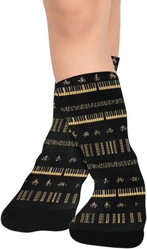 Piano Note Dark Art Hiking Socks - Toddler Boys & Girls Warm Thick Thermal Winter Crew Socks for School, Daily Wear & Outdoor Activities in Saudi Arabia