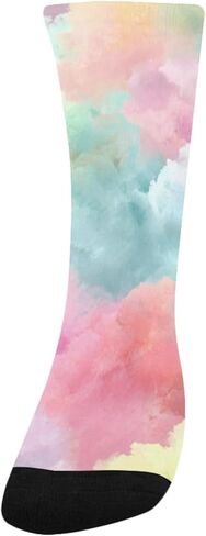 Tie Dye Pastel Rainbow Hiking Socks - Toddler Boys & Girls Warm Thick Thermal Winter Crew Socks for School, Daily Wear & Outdoor Activities in Saudi Arabia