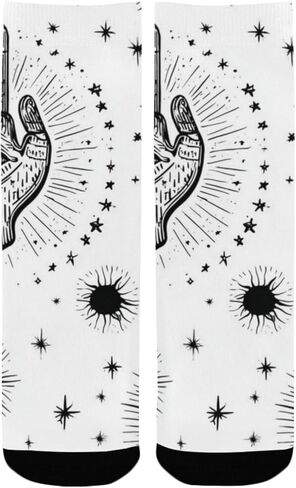 جوارب يد سوداء للمشي لمسافات طويلة من Celestial Mystic Hand - جوارب شتوية حرارية سميكة دافئة للأولاد والبنات للمدرسة، والارتداء اليومي والأنشطة الخارجية in Kuwait