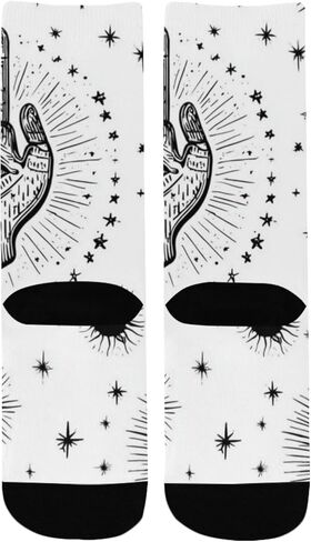 جوارب يد سوداء للمشي لمسافات طويلة من Celestial Mystic Hand - جوارب شتوية حرارية سميكة دافئة للأولاد والبنات للمدرسة، والارتداء اليومي والأنشطة الخارجية in Kuwait