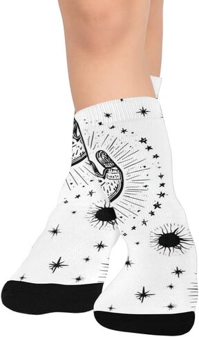 جوارب يد سوداء للمشي لمسافات طويلة من Celestial Mystic Hand - جوارب شتوية حرارية سميكة دافئة للأولاد والبنات للمدرسة، والارتداء اليومي والأنشطة الخارجية in Kuwait