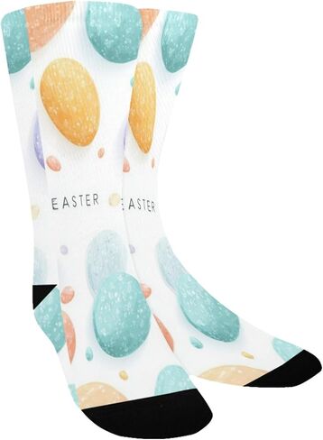 Pastel Egg Art Hiking Socks - Toddler Boys & Girls Warm Thick Thermal Winter Crew Socks for School, Daily Wear & Outdoor Activities in Saudi Arabia