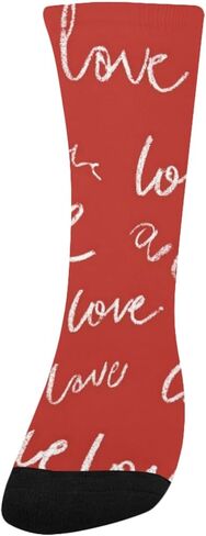 Red Heart Love Art Hiking Socks - Toddler Boys & Girls Warm Thick Thermal Winter Crew Socks for School, Daily Wear & Outdoor Activities in Saudi Arabia