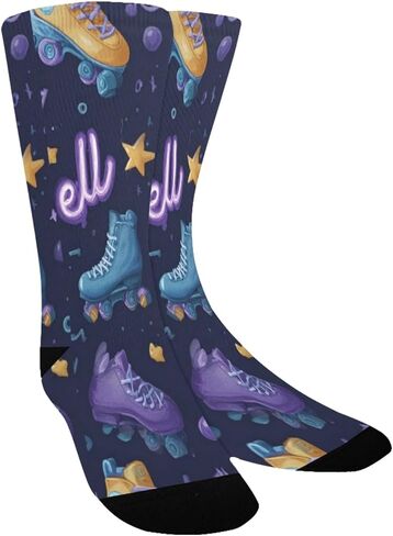 Skate Neon Script Hiking Socks - Toddler Boys & Girls Warm Thick Thermal Winter Crew Socks for School, Daily Wear & Outdoor Activities in Saudi Arabia