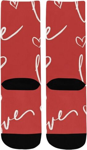 Script Love Pattern Hiking Socks - Toddler Boys & Girls Warm Thick Thermal Winter Crew Socks for School, Daily Wear & Outdoor Activities in Saudi Arabia