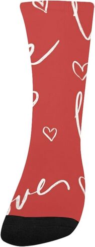Script Love Pattern Hiking Socks - Toddler Boys & Girls Warm Thick Thermal Winter Crew Socks for School, Daily Wear & Outdoor Activities in Saudi Arabia