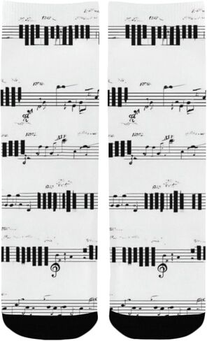 Piano Note Pattern Sample Hiking Socks - Toddler Boys & Girls Warm Thick Thermal Winter Crew Socks for School, Daily Wear & Outdoor Activities in Saudi Arabia