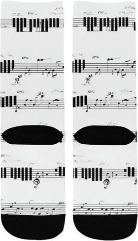 Piano Note Pattern Sample Hiking Socks - Toddler Boys & Girls Warm Thick Thermal Winter Crew Socks for School, Daily Wear & Outdoor Activities in Saudi Arabia