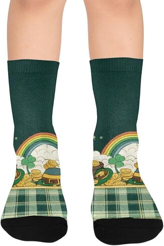 Clover Pot Pattern Hiking Socks - Toddler Boys & Girls Warm Thick Thermal Winter Crew Socks for School, Daily Wear & Outdoor Activities in Saudi Arabia