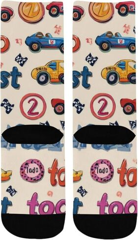 Fast Car Pattern Hiking Socks - Toddler Boys & Girls Warm Thick Thermal Winter Crew Socks for School, Daily Wear & Outdoor Activities in Saudi Arabia